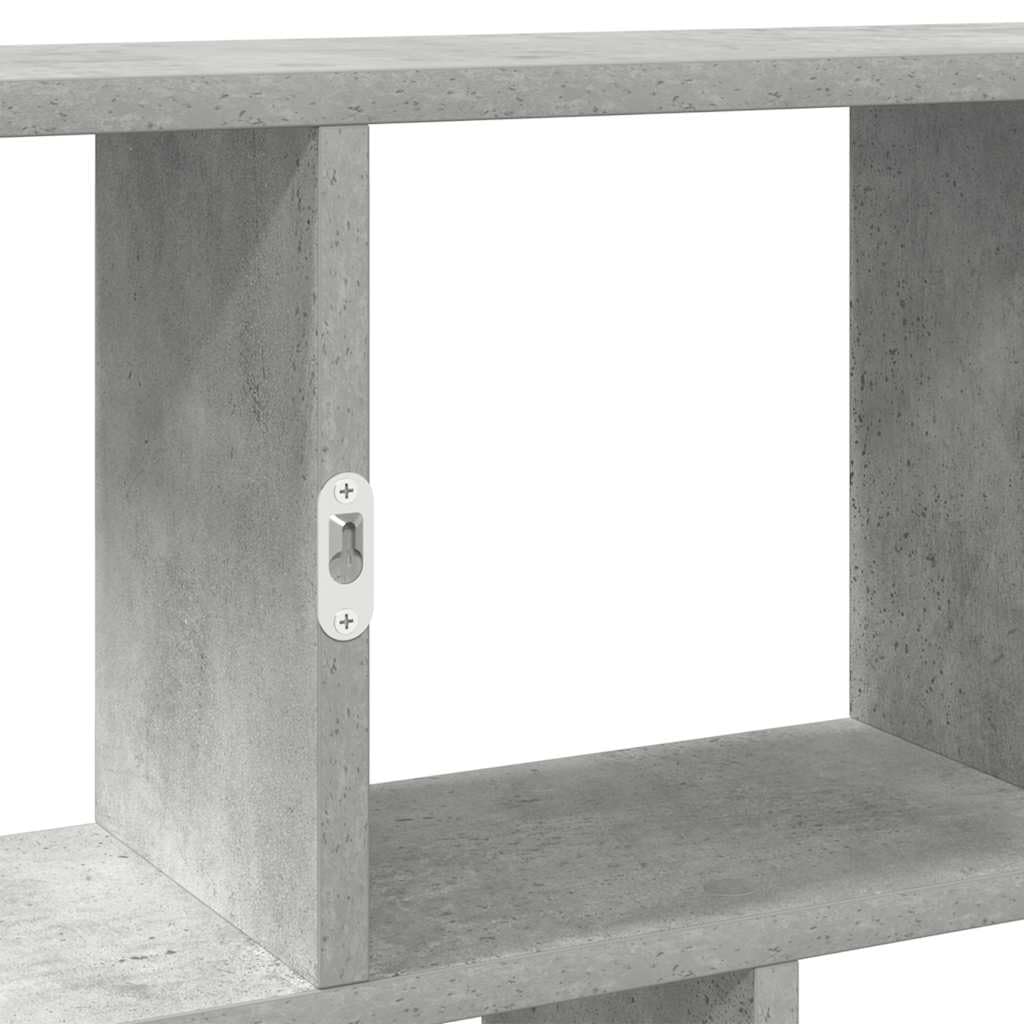 Estantería de pared (15 compartimentos), color gris | Diseño flotante, fácil de limpiar, multifuncional para sala de estar dormitorio