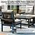 WiNVO HDPE 7 Piece Patio Furniture Set, Outdoor Sectional Sofa with Coffee Table, Side Table and Seat Cusions, Patio Conversation Set for Party, Backyard, Porch, Deck, Poolside, Grey
