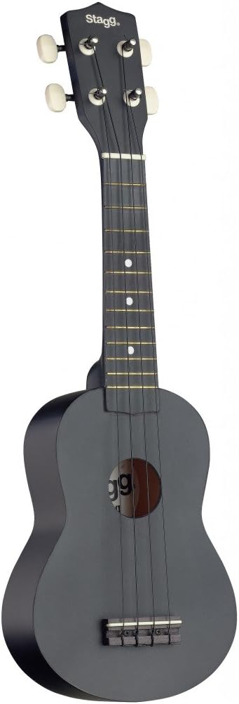 Stagg US-NIGHT Soprano Ukulele with Black Nylon Gig Bag - Black