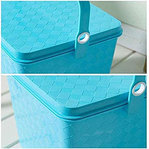 Tabouret de rangement cube carré vert aspect PP et pouf repose-pieds de salon - 5