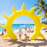 Seenelling Arco inflable de sol de verano de 12 pies con luces LED, fiesta en la piscina en la playa y decoración de césped al aire