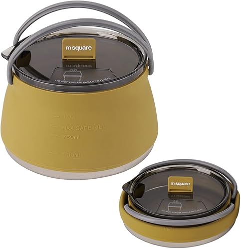 Miniatura 1 de Hervidor portátil de silicona para viajes y acampada 33.8 fl oz de agua de té de cocina para hervir agua al aire libre