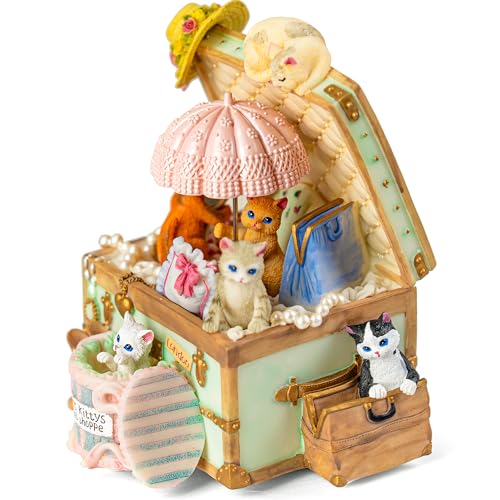 Cat Music Box Gift for Girlfriend Wife Daughter Grandma Granddaughter Sister Friends, Cute Kitty Musical Box Anniversary Birthday Gifts Kitten Lover Mother Day Present - Image 7