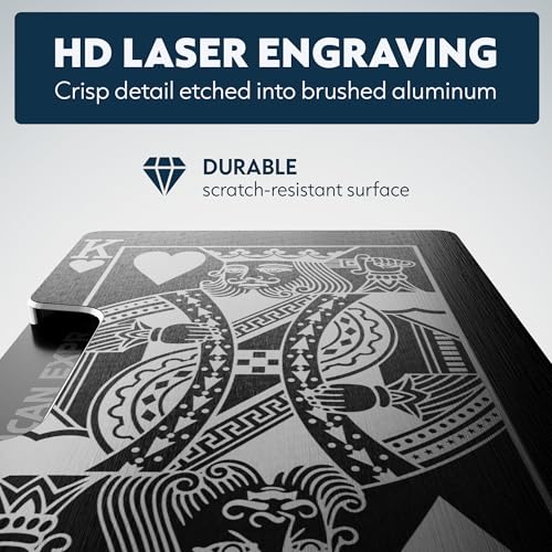 Image of Engraved Aluminum Wallet for Men - Slim Money Clip & Card Holder with Engraved Finish. Enhanced RFID Blocking, Compact, Unique & Minimalist Wallets