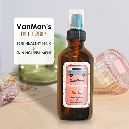 Protection-Oils-Hair-Serum-Infused-with-Castor-Oil-Jojoba-Almond-Olive-Emu-and-Coconut-Oil-For-Hair-Fragrance-Free-Hair-Oil-Suitable-For-All-Hair-Types-Hair-and-Body-Oil-4-ounce