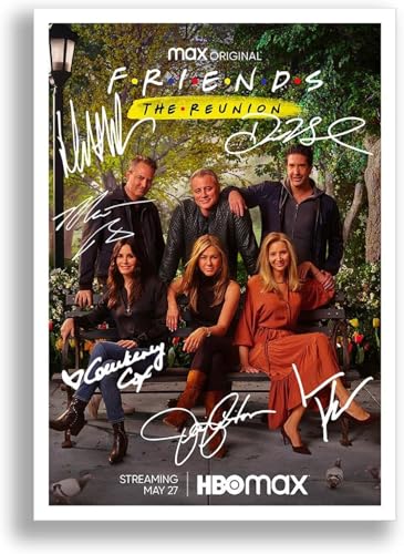Friends Full Cast Signed Autograph Signature A4 Poster Photo Print Photograph Picture TV Show Series Season Gift Courtney Cox Matthew Perry Jennifer Aniston (Reunion A3 Poster Only)