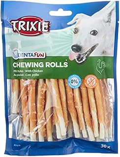 Trixie 31378 Denta Fun Przysmak dla Psów Roladki z Kurczaka do Żucia 240g