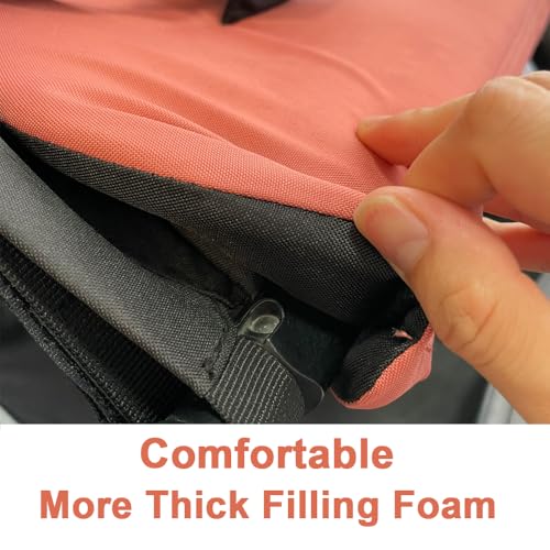 Feliliber Baby Stroller Seat Cushion and Canopy Compatible with Babyzen YOYO 2 and YOYO+, Pushchair Accessories Replacement Kit, Waterproof Double-Layer Fabric (Pink)