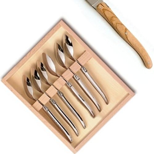ProPassione Laguiole Dessert Spoons, set of 6 in Box, light