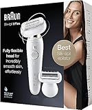 Braun Silk-épil 9 Flex Women's Epilator/Hair Remover, 5 Attachments, Bag, with Flexible Head for Easier Hair Removal, Gift Woman, 9-006, White/Gold - Image 5
