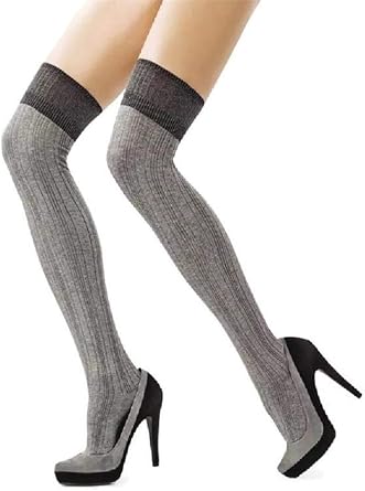 MARILYN Over Knee High Socks Cable Knit Boot Leg Warmer Stockings European