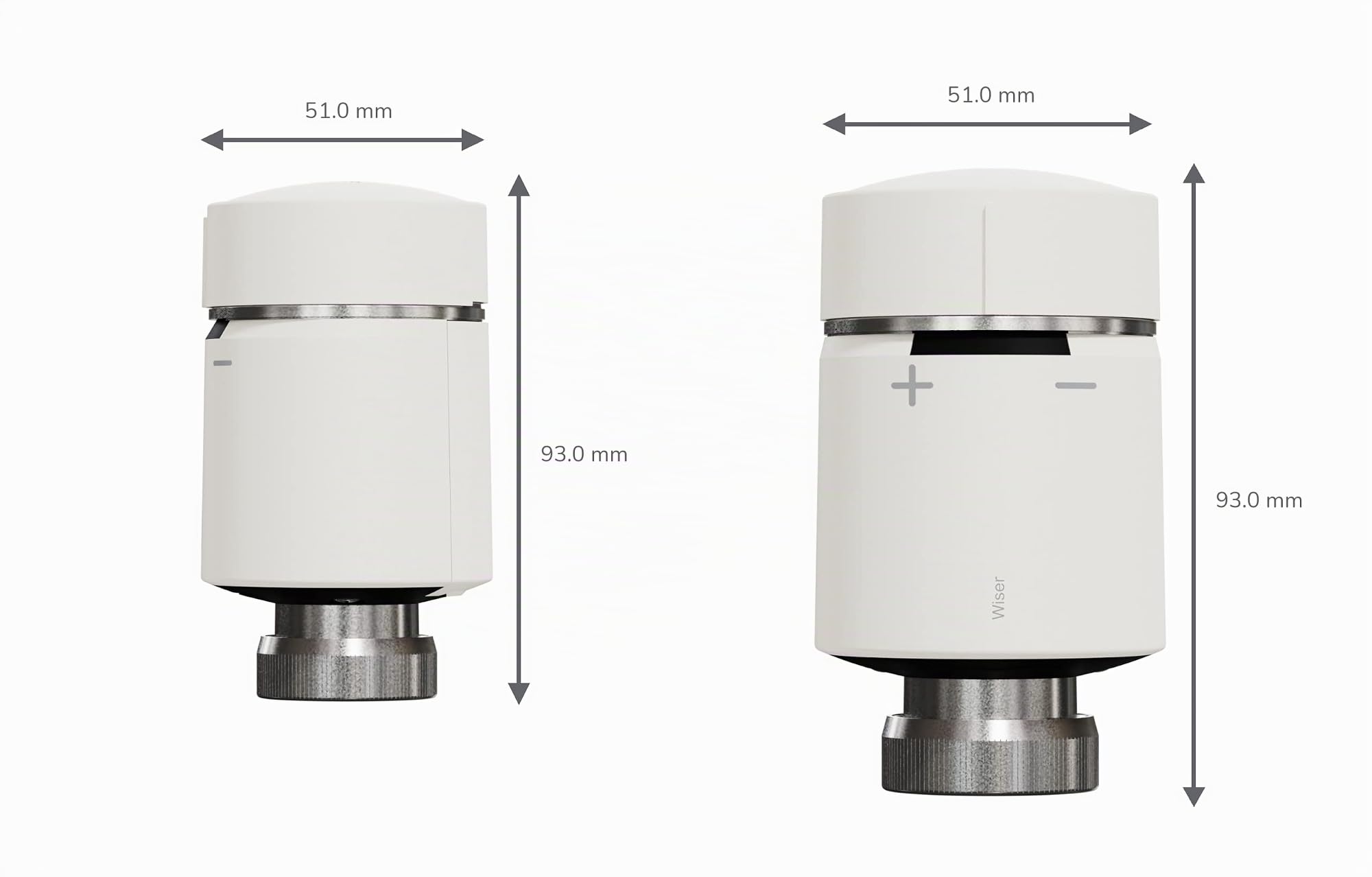 Schneider Electric - Wiser, Tête De Vanne Thermostatique Connectée Iiaison Zigbee, CCTFR6100