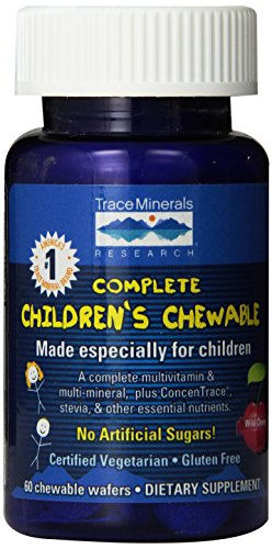 Trace Minerals | Kids Chewable Assorted Vitamin/Mineral Wafers | Gluten Free & Vegetarian Certified | Wild Cherry Flavor | 60 Count Bottles (Pack Of 2) #TOP30