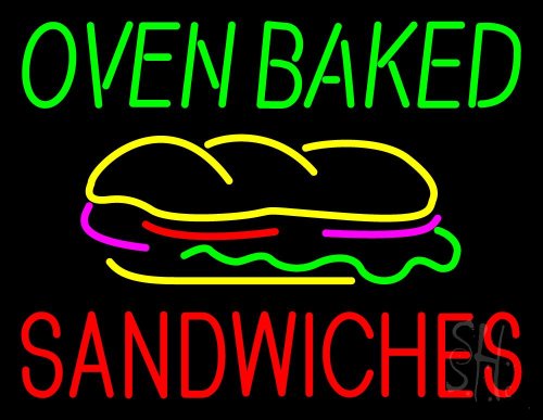 Oven Baked Sandwiches LED Neon Sign 15x19