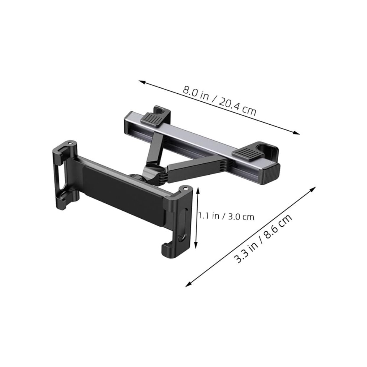 Uonlytech Car Headrest Tablet Mount Swivel Tablet Holder for Car Phone Holder Quick Installation