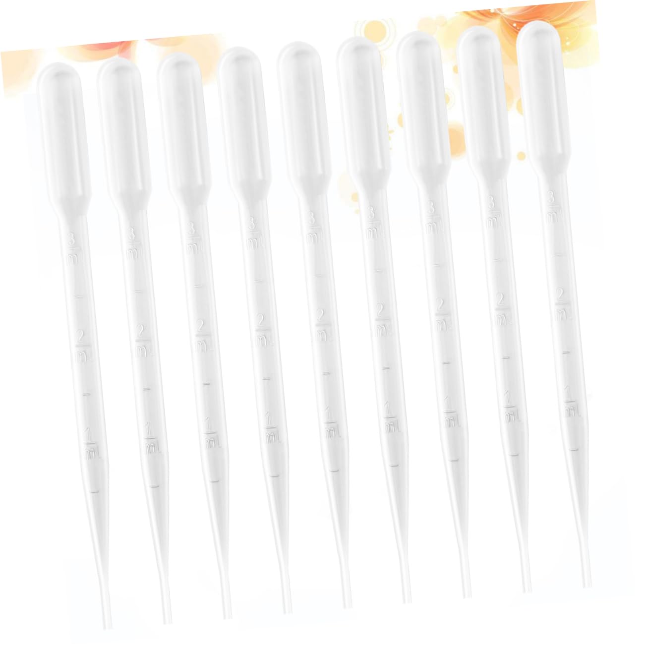 GLEAVI 300pcs Plastic Pipettes with Scale Disposable Transfer Droppers for Essential Oils Cosmetics and Scientific Experiments Graduated Design