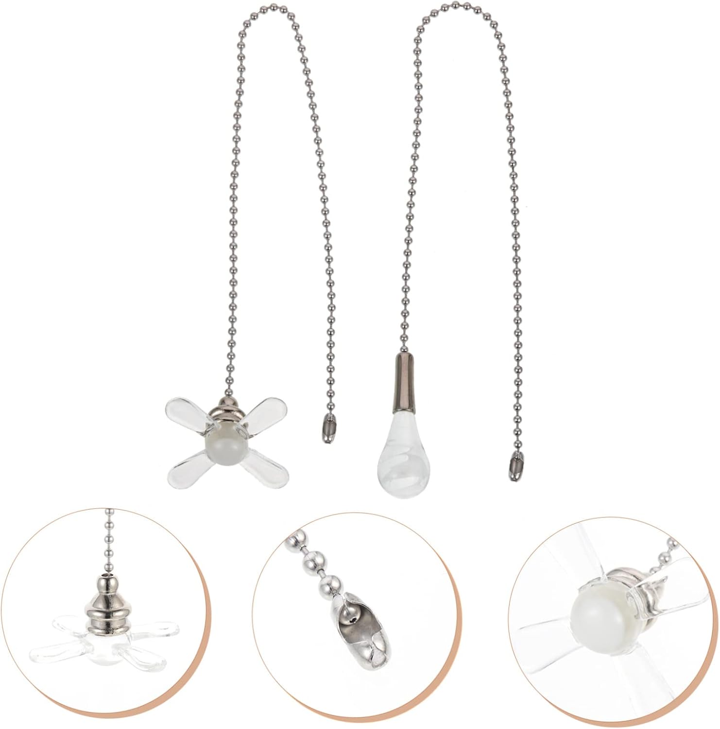 Hemoton 2pcs Decorative Ceiling Fan Pull Chains Premium Fan Pull for Home Lighting for Ceiling Lamps