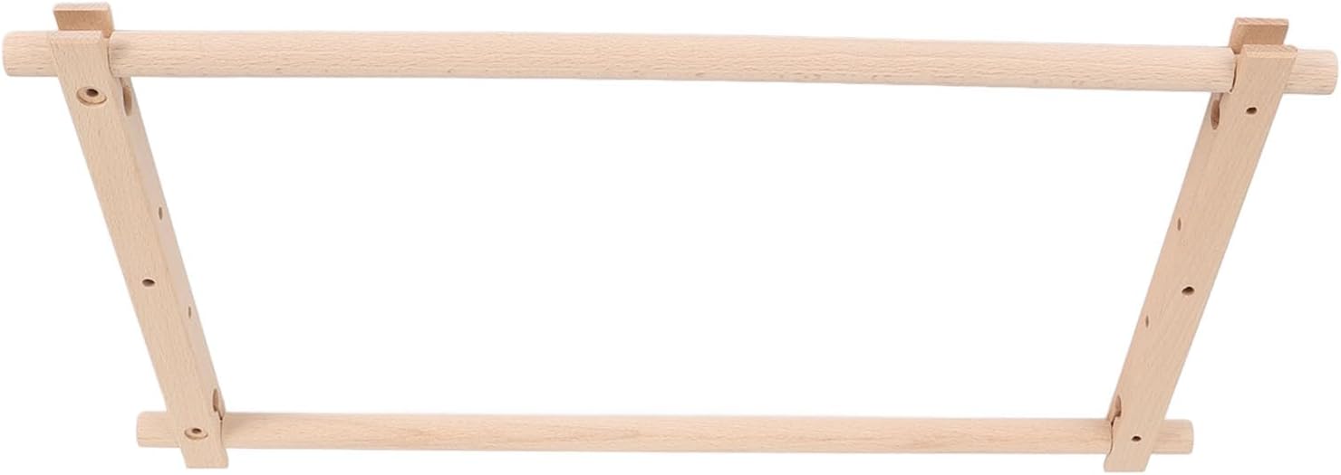 Pilipane Cross Stitch Frame Rectangular Removable Wood Needlework Stretcher Frame Quilting Hoop Stand for Needlepoint Embroidery Tapestry Crafters Beech Wood Plastic Clip 54.5x30.5cm