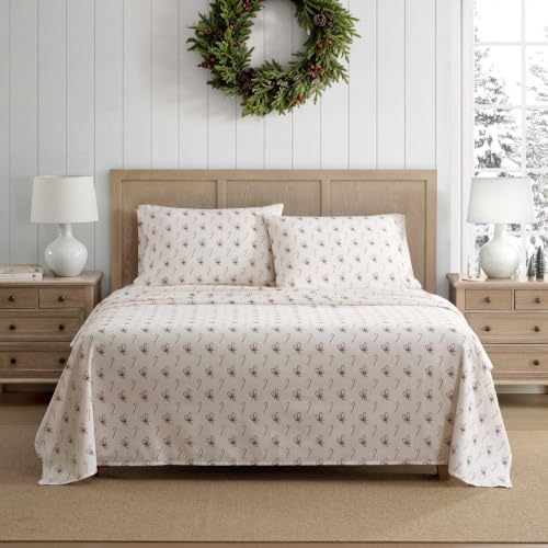 Image of Martha Stewart - Holiday King Cotton Flannel Sheet Set with Pillowcases