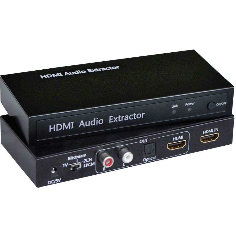SpeaKa Professional SP-AE-H/TC-02 - Extractor de audio (HDMI, Toslink, RCA, 1920 x 1080 píxeles)