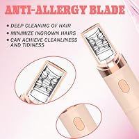 Epilierer Damen Gesicht, 2 in 1 Gesichtshaarentferner für Frauen mit LED-Licht, Kabelloser Elektrischer Gesichtsepilierer Schmerzfreie Wiederaufladbar für Augenbrauen Lippen Kinn Bikinizone – Ansicht 2