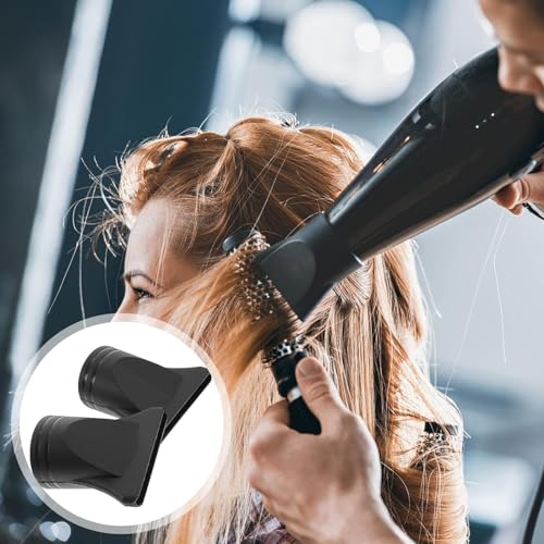 2Pcs Black Blow Dryer Attachment Not Universal Professional Hair Dryer Attachment Dryer Nozzle Replacement Narrow Concentrator Blow Flat for Diameter 4.3cm to 4.5cm Diffusers Hair Dryers Accessories - Thumbnail 5