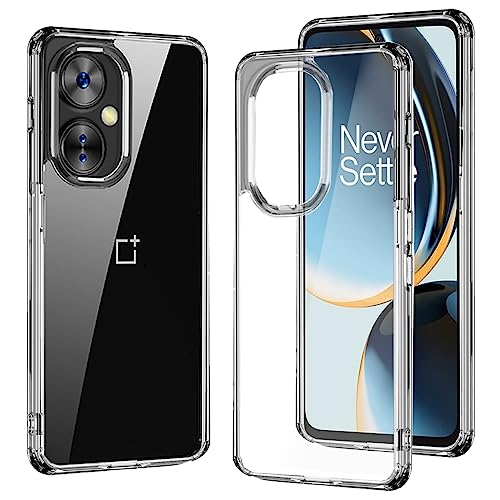 Image of IQShield EvoClear Back Cover Case for Oneplus Nord CE 3 Shockproof Bumper Protective Covers Cases, Anti-Scratch Hard PC, for Women, Men - Clear