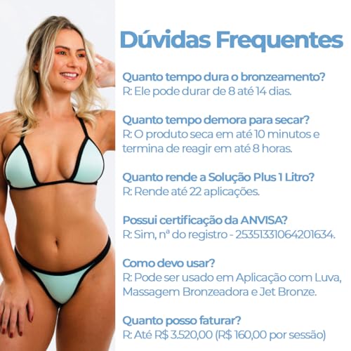 Loção Para Bronzeamento A Jato Jet Bronze Sem Sol Plus 1 Litro Todos os tipos de pele