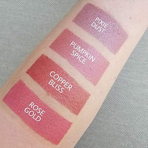 Aromi Metallic Matte Liquid Lipstick | Shimmery Finish, Vegan, Cruelty-Free, Long-Lasting, (Rose Gold) #TOP3