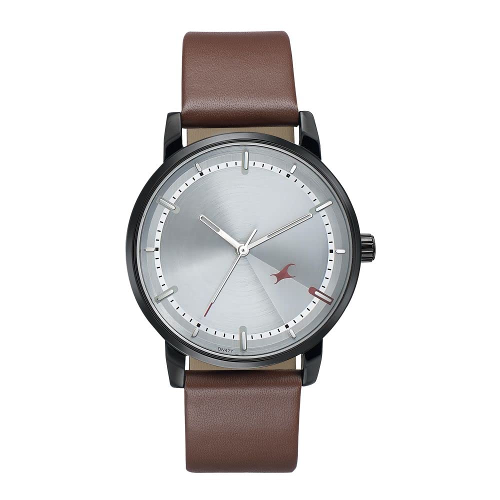 Fastrack Style Up Analog Mens Silver Dial Leather Strap Watch for Guys-NS3278NL01 (B0BSFR7C98) Amazon Price History, Amazon Price Tracker