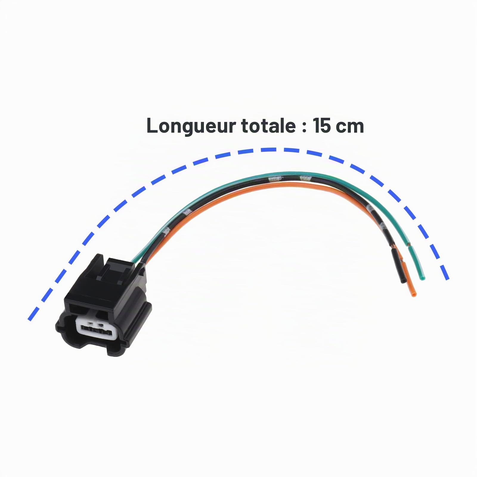 Create idea Connecteur de Capteur de Stationnement PDC à 3 Broches 56431345 Compatible avec Audi Compatible avec Renault Faisceau de Câbles de Capteur de Stationnement de Voiture à 3 Broches 15cm