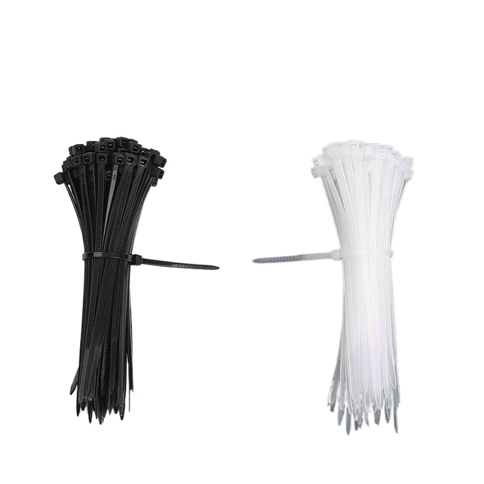 assortimento di Fascette per Cavi,Fascette per, Fascetta fermacavi in ​​Nylon di plastica autobloccante da 100 Pezzi 2,5 * 200 mm Nera SOWQWE(White,2.5x150mm)
