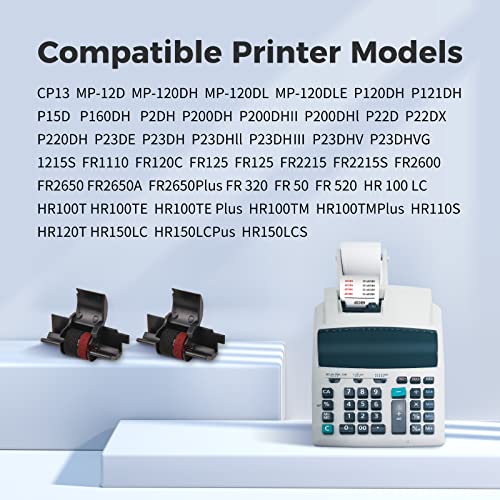 Mycartridge Ir40T Ir-40T Cp-13 Nr-42(10-Pack) Compatible With Calculator Ink Roller Replacement For Ir-40T Cp-13-Black & Red #TOP2