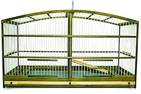 Gaiola de Reprodução, Abaulada Verde Musgo - Canário, Coleira e Curió
