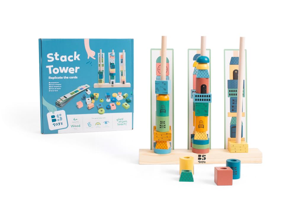 BS Toys GA370 wieże stos, wielokolorowe