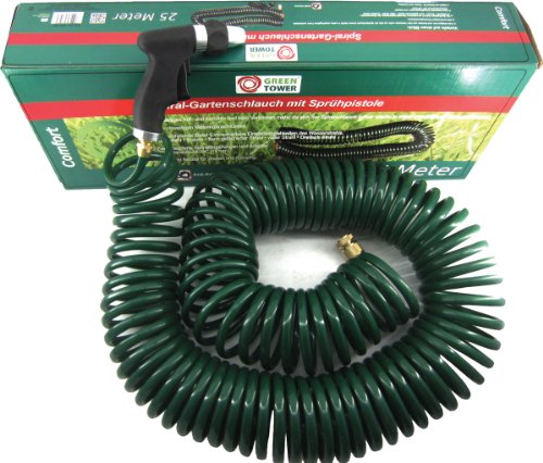 Preisvergleich Produktbild Green Tower Gartenschlauch-620285, grün, 250 x 10 x 10 cm, 140234