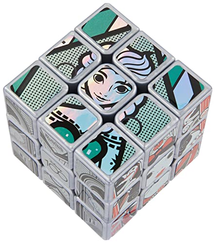 RUBIK'S CUBE 3X3 PLATINUM 100 ANS DISNEY - Jeu Casse-Tête Adulte & Enfant Rubik’s Cube Magique - Puzzle 3x3 Original - Cube Métallique Platine Disney - Résolution de Problème- Jouet Enfant 8 Ans et +