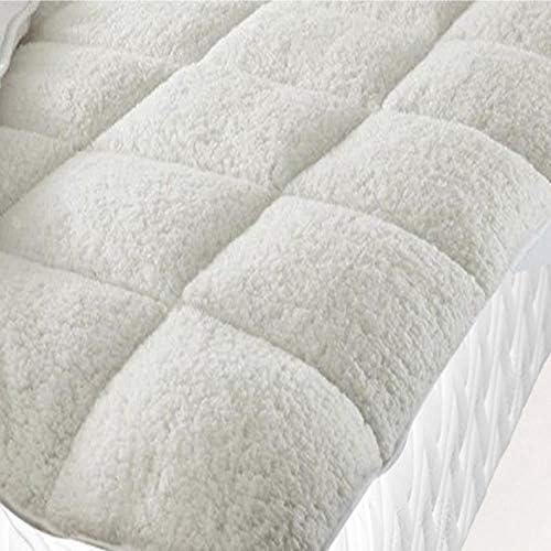 Fine Linens Luxury Super Soft Warm Teddy Fleece Mattress Topper Enhancer Bedding 3 Sizes (Double Size)