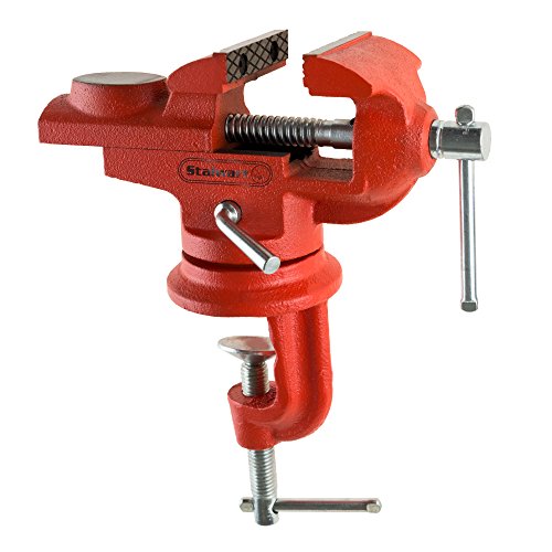 Stalwart 2.25" Jaw Steel Universal 360° Swivel Table Top Vise (75-ST6018)