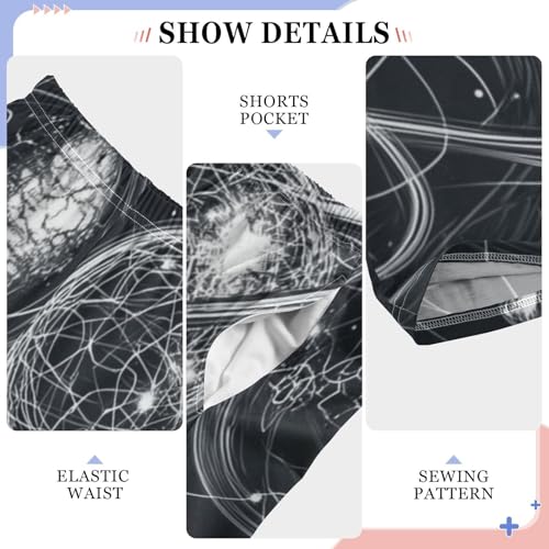 ZZXXB Planet Print Boys Long Pants Soft Trousers Elastic Waist Kids Lounge Bottoms with Pockets S-XL4