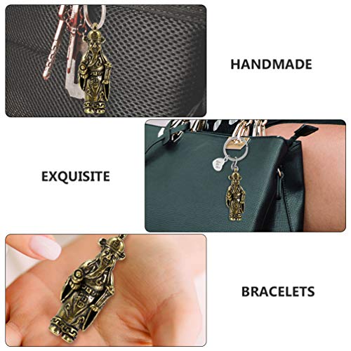 DOITOOL 3 peças pingente de anjo de latão antigo, pingentes de fada, pingentes de joias, achados par