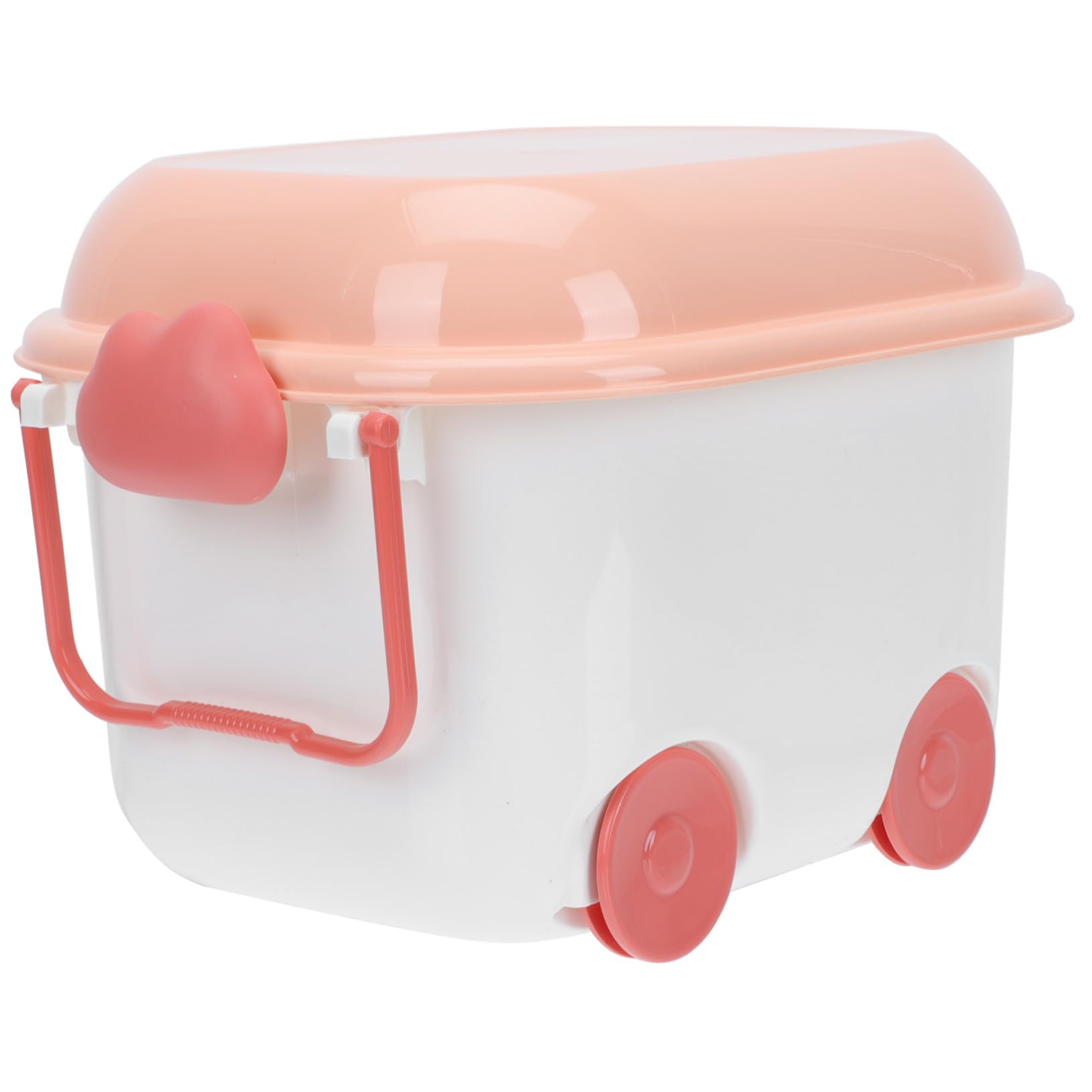 Scatola per Giocattoli in Plastica Rosa con e Ruote Contenitore per Oggetti e Cosmetici Organizer Leggero e Cameretta