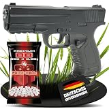 Fritz-Cell Set Airsoft Revolver FC36S Federdruck Softair Waffe 0,5 Joule 6 mm inkl. 500 Premium BB's 0,20g Munition (FC39 Schwarz)