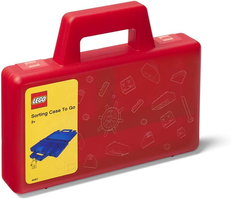 Room Copenhagen, Lego Sorting Box to-Go - Travel Case with Organizing Dividers - Red (40870001)