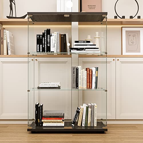 Flymuhjia Glass Display Corner Cabinets Storage With Doors Shoe Rack Liquor Curio Cabinet With Doors And Shelves Tool Whiskey Lockable Storage Bar Christmas Decorations(Nd-B)… #TOP2