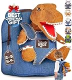 Naturally KIDS Toddler Backpack w Dinosaur Toys for Kids 2-4, 2 Year Old Boy Birthday Gift, 3 Year Old Boy Gift Girl, Toddler Dinosaur Toy
