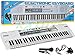 Produktbild KEYBOARD MQ-008UF mit Aufnahme-Funktion, Mikrofon, RADIO, USB - 15 Sounds und 10 Rythmen, zwei Lautsprecher, Lautstärkeregler, 61 Tasten, LCD-Anzeige - Electric Piano