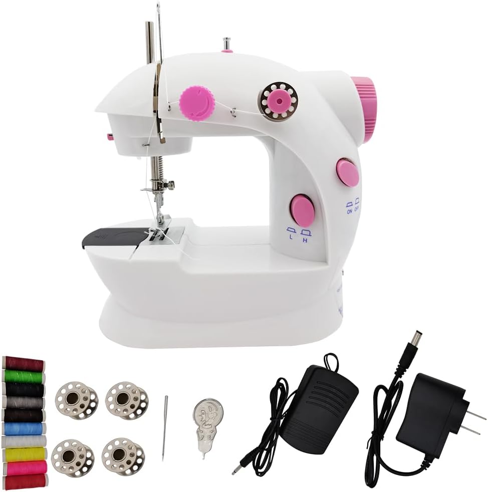 Amazon.com: EarfnBabi Mini Sewing Machines Portable Two Threads Double ...