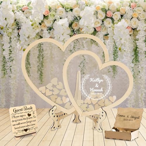 Libro degli ospiti per matrimonio personalizzato, Alternativa al libro degli ospiti per matrimonio, Libro degli ospiti per matrimonio in legno personalizzato