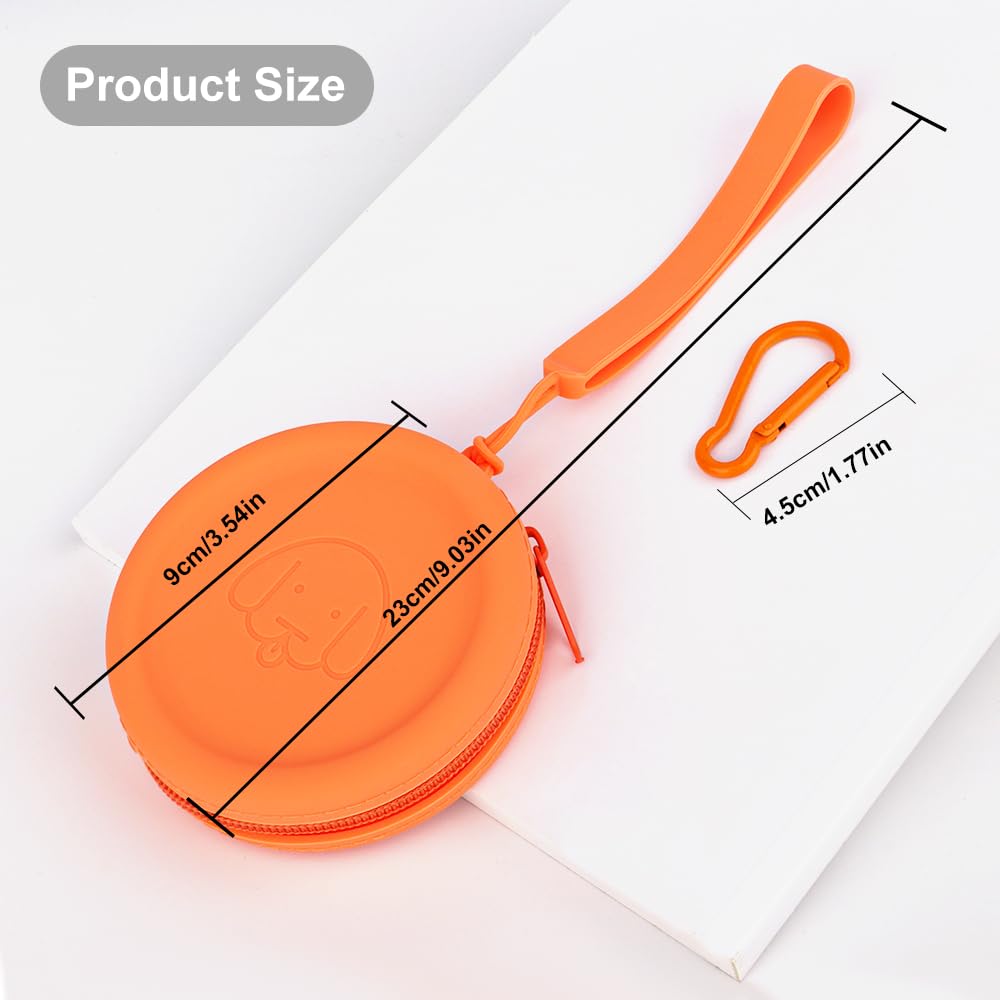 Pochette Silicone Per Snack Cani - Con Clicker Incluso, Verde E Bianco